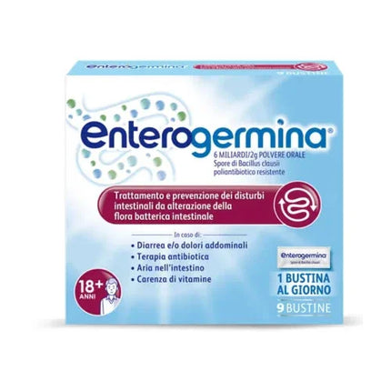 ENTEROGERMINA 6 MILIARDI / 2 G POLVERE ORALE 9 BUSTINE PET/AL/PE DA 2 G - Farmaspeed