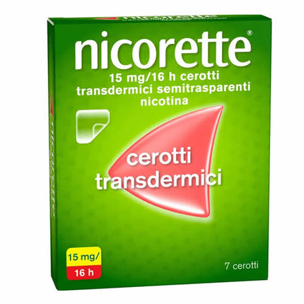 NICORETTE 15 MG/16H CEROTTI TRANSDERMICI 7 CEROTTI SEMITRASPARENTI IN PAPER-PET-AL-COCOEX