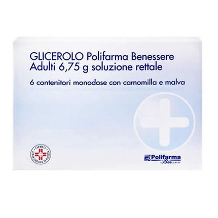 GLICEROLO POLI ADULTI 6,75 G SOLUZIONE RETTALE 6 CONTENITORI MONODOSE CON CAMOMILLA E MALVA