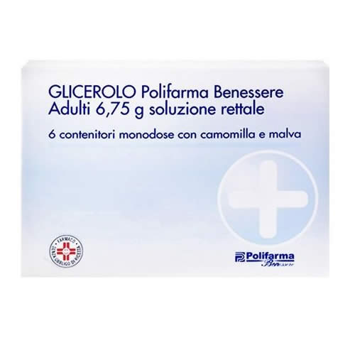 GLICEROLO POLI ADULTI 6,75 G SOLUZIONE RETTALE 6 CONTENITORI MONODOSE CON CAMOMILLA E MALVA