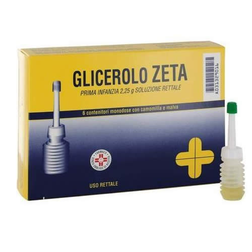 GLICEROLO ZETA PRIMA INFANZIA 2,25 G SOLUZIONE RETTALE 6 CONTENITORI MONODOSE CON CAMOMILLA E MALVA