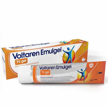 VOLTAREN EMULGEL 1% GEL TUBO DA 120 G IN LDPE/AL/MISCELA DI LLDPE-HDPE-ADDITIVO ANTIBLOCCAGGIO CON TAPPO APPLICATORE - Farmaspeed