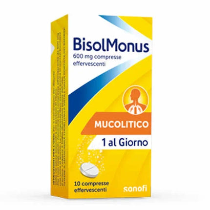 BISOLMONUS 600 MG COMPRESSE EFFERVESCENTI 10 COMPRESSE IN BLISTER AL/PAP - Farmaspeed