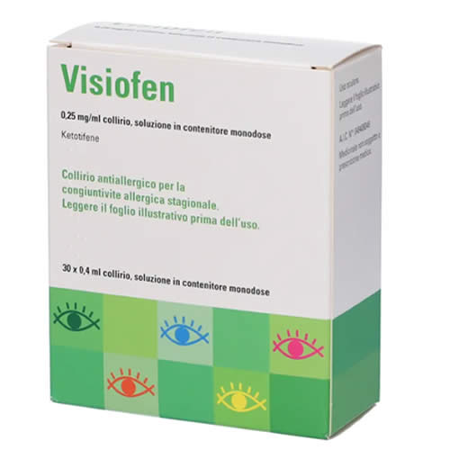 VISIOFEN 0.25 MG/ML EYE DROPS SOLUTION IN SINGLE-DOSE CONTAINER 30 SINGLE-DOSE LDPE CONTAINERS OF 0.4 ML