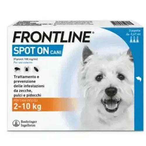 FRONTLINE SPOT-ON CANI 3 PIPETTE 2-10 KG - Farmaspeed