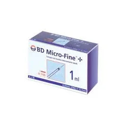 Siringa per insulina becton dickinson 1 ml 100 ui ago 29 gauge 30 pezzi - Farmaspeed