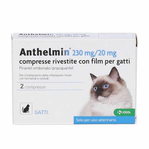 ANTHELMIN*2CPR 230+20MG GATTO - Farmaspeed