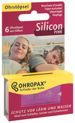 Ohropax silicone pink earplugs, 6 pieces