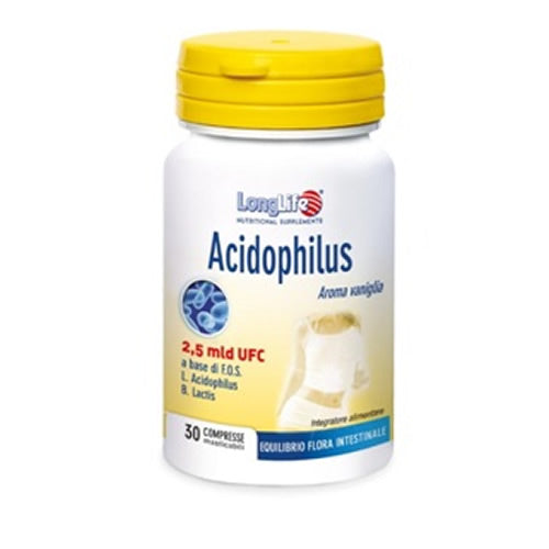 LONGLIFE ACIDOPHILUS 30 COMPRESSE MASTICABILI