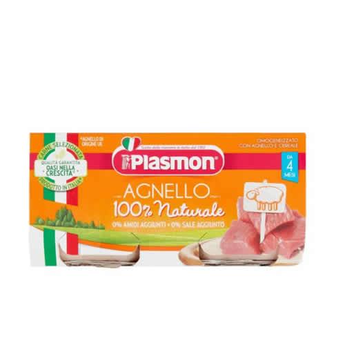 PLASMON OMOGENEIZZATO AGNELLO 80 G X 2 PEZZI - Farmaspeed