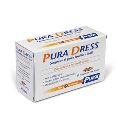 GARZA IDROFILA PURA DRESS 36X40CM 12 PEZZI - Farmaspeed