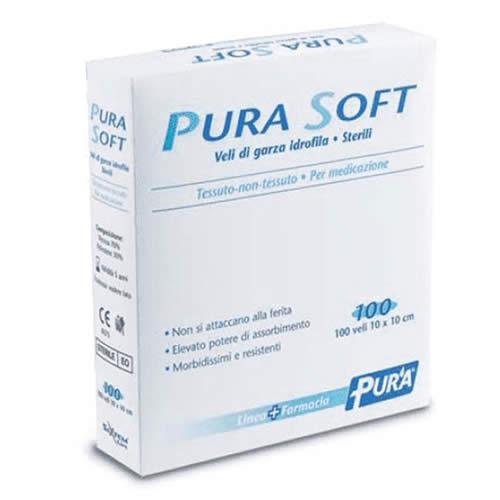 GARZA IN TESSUTO NON TESSUTO PURA SOFT 10X10CM 100 PEZZI - Farmaspeed