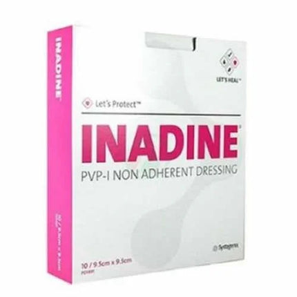 MEDICAZIONE NON ADERENTE ALLO IODIO-POVIDONE INADINE MISURA 9,5X9,5 10 PEZZI - Farmaspeed