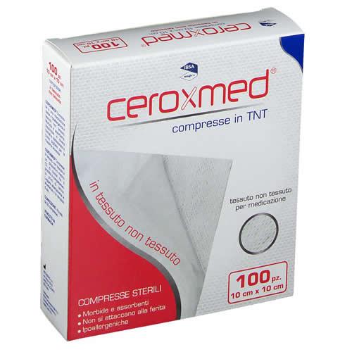 GARZA COMPRESSA IN TESSUTO NON TESSUTO CEROXMED 10X10 CM 100 PEZZI - Farmaspeed