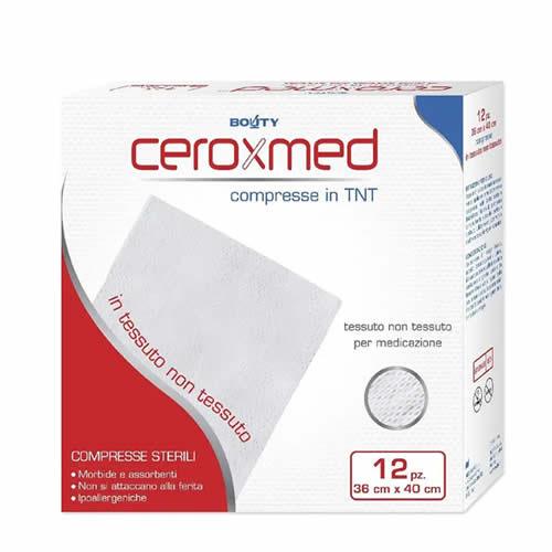 GARZA COMPRESSA IN TESSUTO NON TESSUTO CEROXMED 36X40 CM 12 PEZZI - Farmaspeed