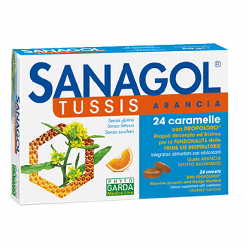 SANAGOL TUSSIS ARANCIA 24 CARAMELLE