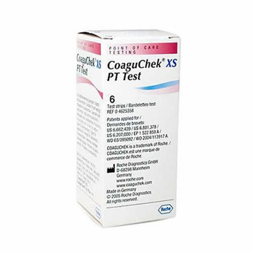 STRISCE REATTIVE PER APPARECCHIO AUTODIAGNOSTICO COAGUCHEK XS PT TEST 6 PEZZI