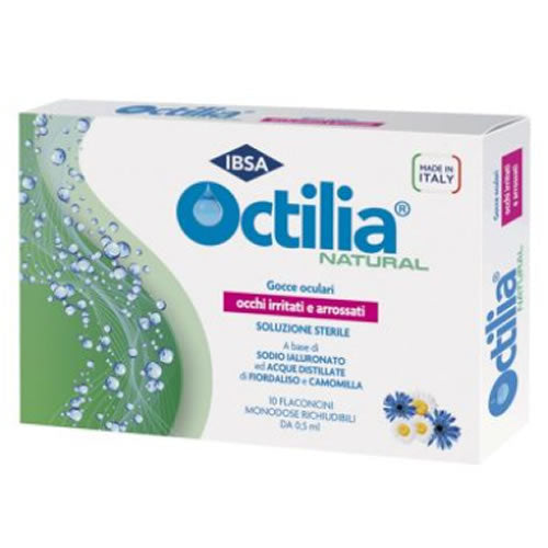 OCTILIA NATURAL DROPS FOR IRRITATED AND RED EYES 10 SINGLE-DOSE VIALS 0.5 ML