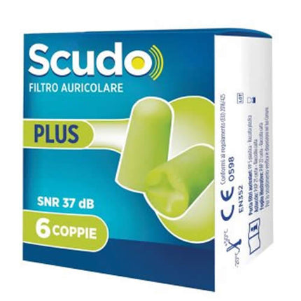 SCUDO FILTRO AURICOLARE PLUS SNR 37 DB 5-11MM 6 PAIA