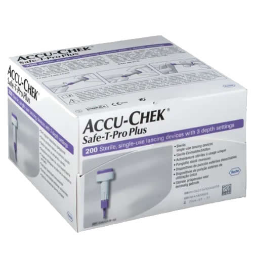 ACCU-CHEK SAFE T PRO PLUS PD FINGERPRINT LANCETS 200 PIECES