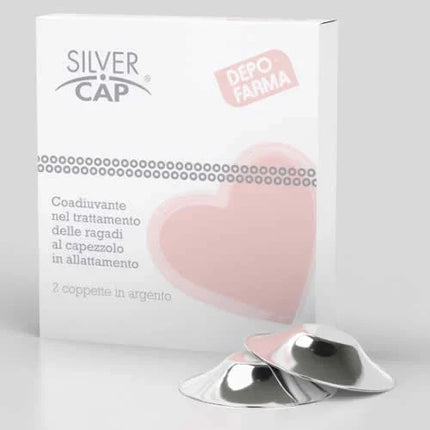 SILVER CAP COPPETTE IN ARGENTO COPRI CAPEZZOLI PER ALLATTAMENTO 2 PEZZI - Farmaspeed