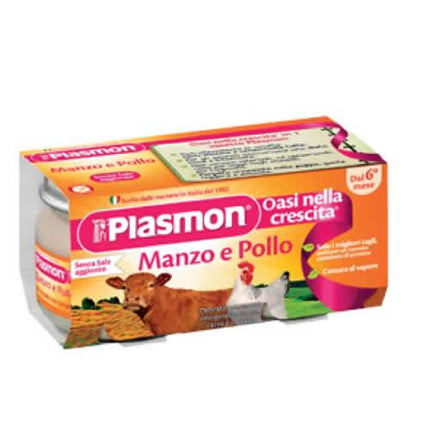 PLASMON OMOGENEIZZATO MANZO/POLLO 80 G X 2 PEZZI - Farmaspeed
