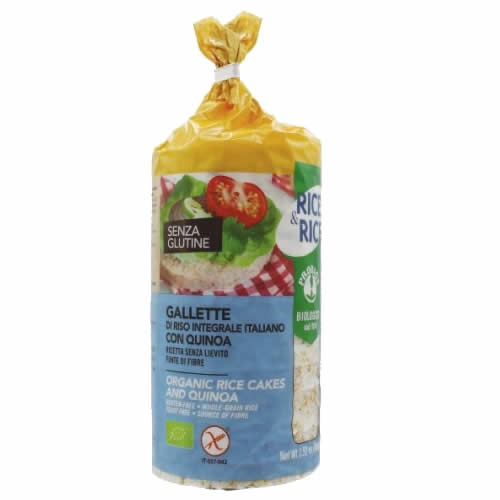 RICE&RICE GALLETTE DI RISO CON QUINOA 100 G SENZA LIEVITO