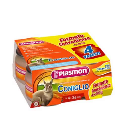 PLASMON OMOGENEIZZATO CONIGLIO 4 X 80 G - Farmaspeed