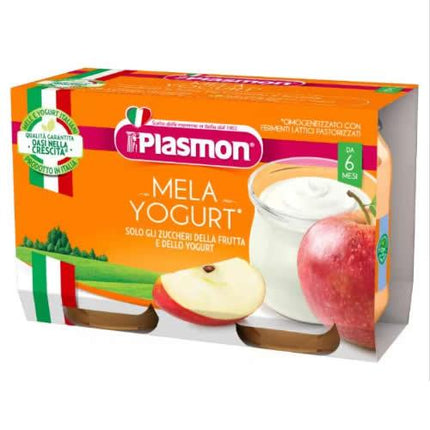PLASMON OMOGENEIZZATO YOGURT MELA 120 G X 2 PEZZI - Farmaspeed