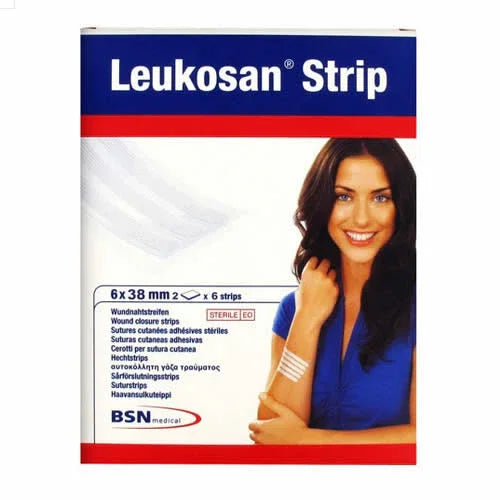 CEROTTO PER SUTURA LEUKOSAN STRIP 6X38MM 2 BUSTE X 6 CEROTTI - Farmaspeed