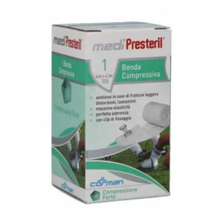 BENDA MEDIPRESTERIL COMPRESSIONE FORTE M4,5X6CM TESI - Farmaspeed