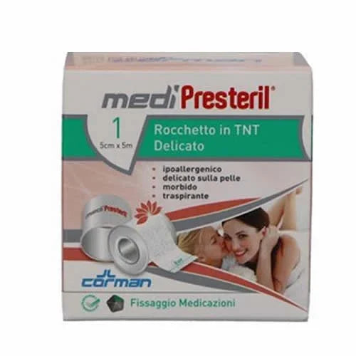 CEROTTO IN ROCCHETTO IN TNT MEDIPRESTERIL DELICATO M5X5CM - Farmaspeed