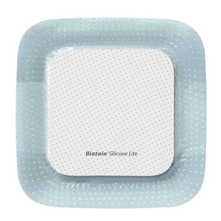 MEDICAZIONE BIATAIN IN SCHIUMA DI POLIURETANO CON BORDO ADESIVO IN SILICONE LITE 10X10 CM 10 PEZZI