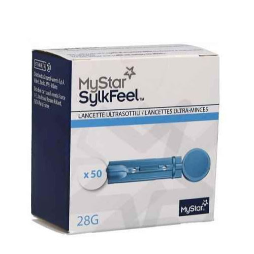 LANCETTE PUNGIDITO MYSTAR SYLKFEEL LANCETS 28 GAUGE 50 PEZZI