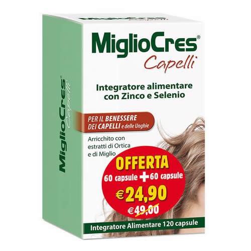 MIGLIOCRES HAIR 60 CAPSULES + 60 CAPSULES PROMOTION