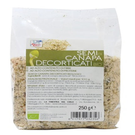 FSC SEMI DI CANAPA DECORTICATI BIO AD ALTO CONTENUTO DI FIBRA 250 G