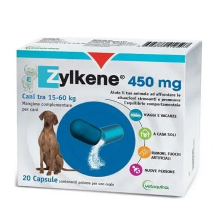 ZYLKENE CANI GROSSA TAGLIA 15-60KG 20 CAPSULE DA 450 MG - Farmaspeed
