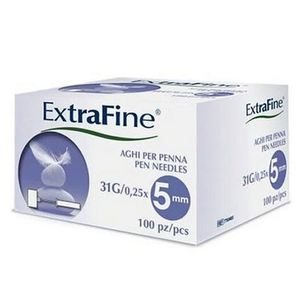 INSULIN PEN NEEDLE EXTRAFINE GAUGE 31 5 MM 100 PIECES