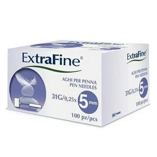 AGO PER PENNA DA INSULINA EXTRAFINE GAUGE 31 5 MM 100 PEZZI - Farmaspeed