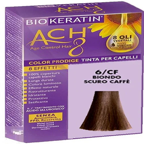 BIOKERATIN ACH8 COLOR PRODIGE 6/CF BIONDO SCURO CAFFE' - Farmaspeed