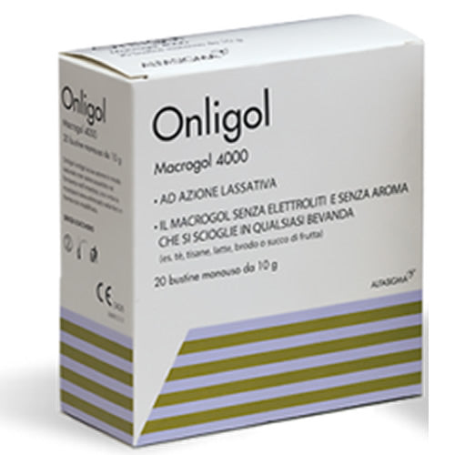 ONLIGOL MACROGOL 4000 20 SACHETS 10 G SUGAR FREE