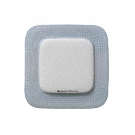 MEDICAZIONE BIATAIN IN SCHIUMA DI POLIURETANO CON BORDO ADESIVO IN SILICONE 10X10 CM 10 PEZZI - Farmaspeed