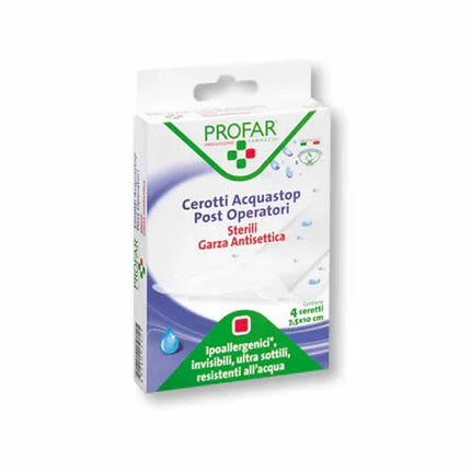 ACQUASTOP MEDICAZIONE POST OPERATORIA 7,5X10 CM PROFAR MED 4 PEZZI - Farmaspeed