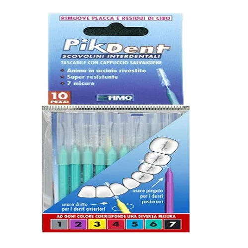 PIKDENT STUZZICOLINO 6 VERDE 10 PEZZI - Farmaspeed