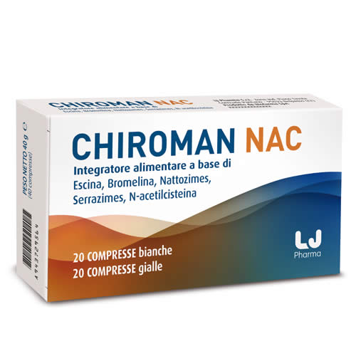 CHIROMAN NAC 20 WHITE TABLETS + 20 YELLOW TABLETS