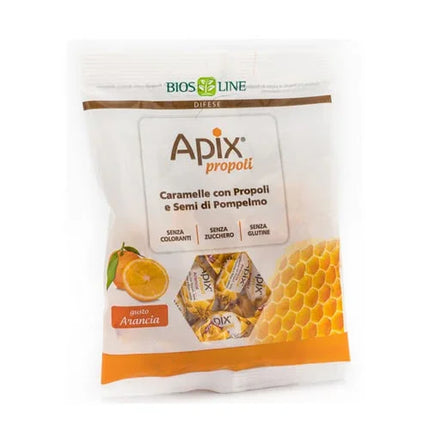 APIX PROPOLI CARAMELLA ARANCIA 50 G BIOSLINE - Farmaspeed