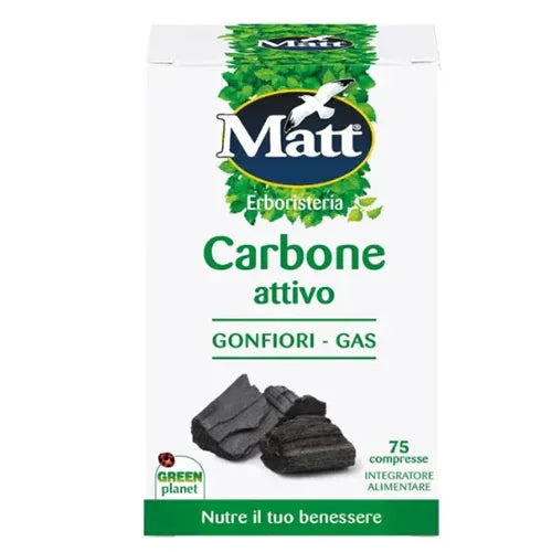 MATT ERBORISTERIA CARBONE ATTIVO 75 COMPRESSE - Farmaspeed