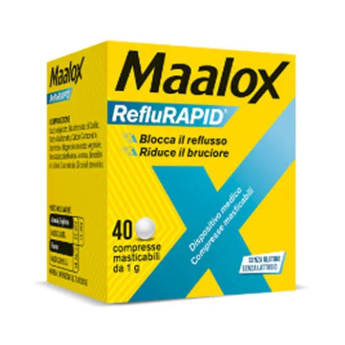 MAALOX REFLURAPID 40 COMPRESSE MASTICABILI - Farmaspeed