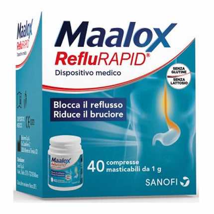 MAALOX REFLURAPID 40 COMPRESSE MASTICABILI