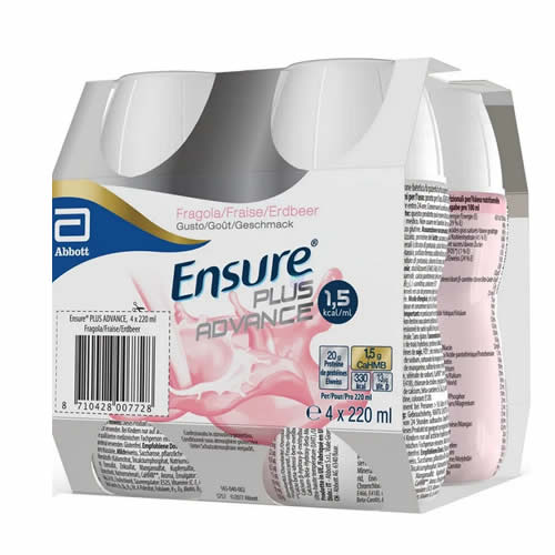 ENSURE PLUS ADVANCE FRAGOLA 4 BOTTIGLIE DA 220 ML